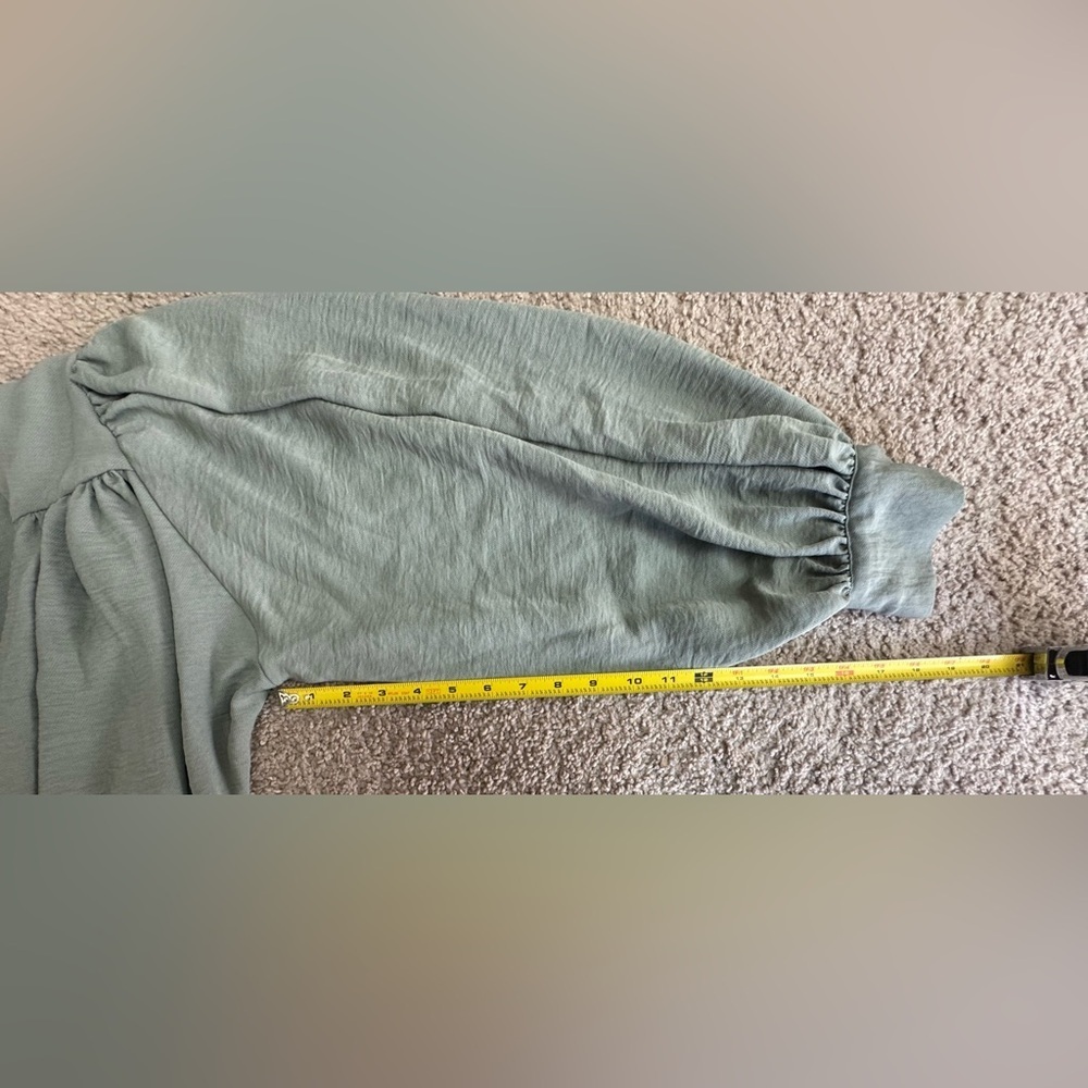 Prologue Sage Green V-Neck Long Sleeve Dress | Size L - Picture 8 of 9
